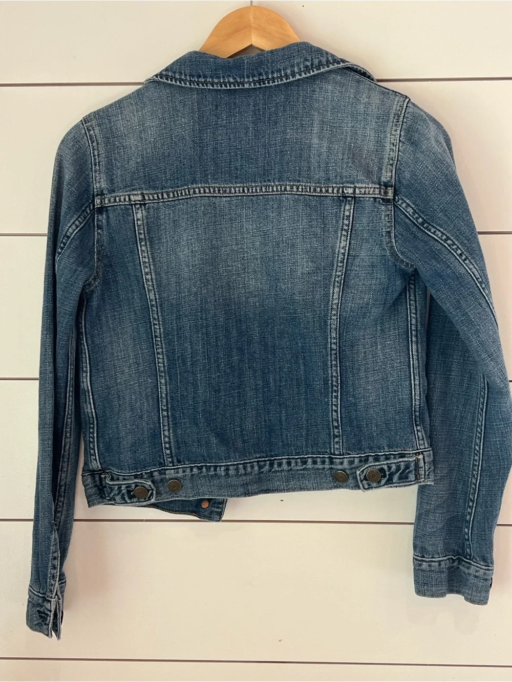 J. Crew Indigo Denim Jacket in Medium Blue Jean